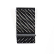 Car Carbon Fiber Card Holder Wallet Credit Card Clip(Polished)