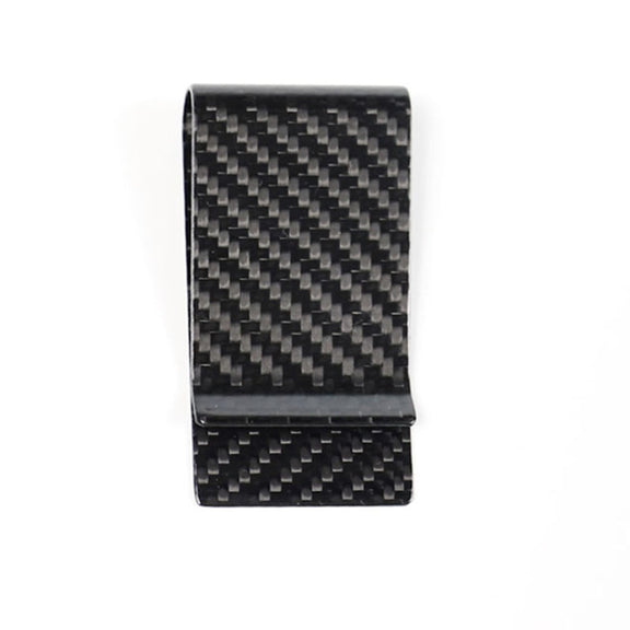 Car Carbon Fiber Card Holder Wallet Credit Card Clip(Polished)