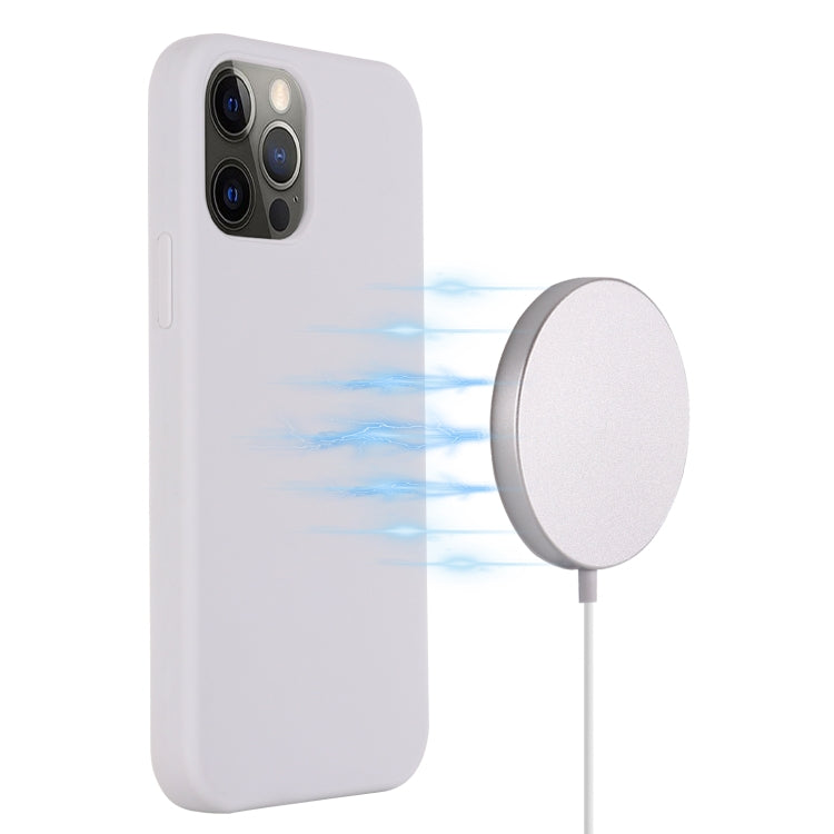 For iPhone 14 Pro Shockproof Silicone Magsafe Case(White)