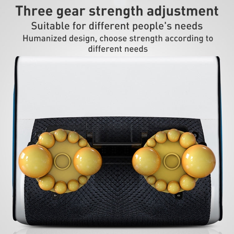 Multifunctional Hot Compress Neck Massager Car Cervical Spine Massage Pillow(Blue Six Keys)