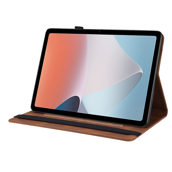 For OPPO Pad Air Butterfly Flower Embossed Leather Tablet Case(Brown)