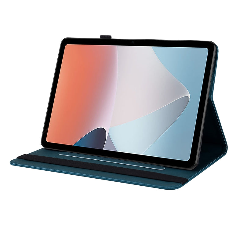 For OPPO Pad Air Butterfly Flower Embossed Leather Tablet Case(Blue)