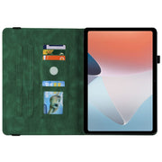 For OPPO Pad Air Butterfly Flower Embossed Leather Tablet Case(Green)