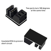 5 PCS Motherboard SATA 7Pin Dual Interface, Model:PH572 90 Degree