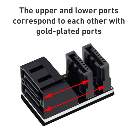5 PCS Motherboard SATA 7Pin Dual Interface, Model:PH572 180 Degree