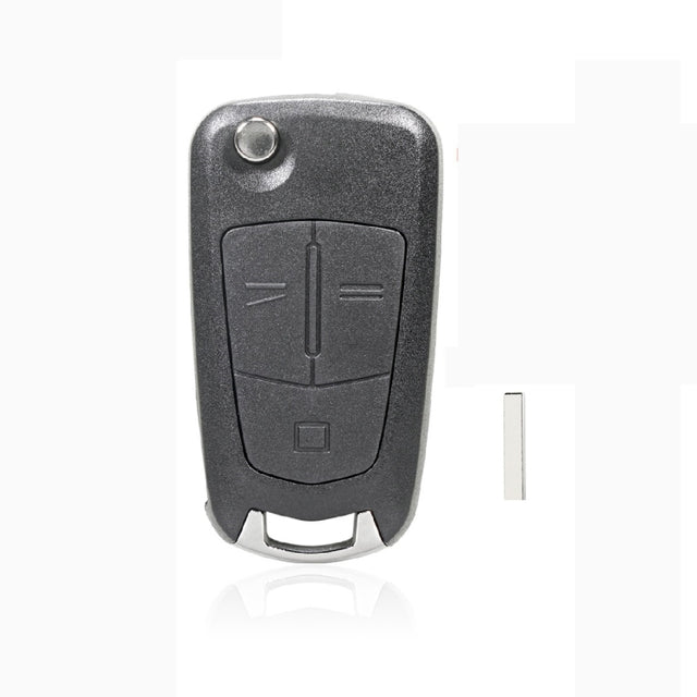 For Opel Car Foldable Blade Key Case with Screw Hole, Style:3-button HU100 without Slot