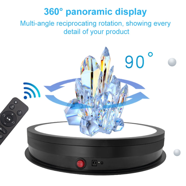 42cm LED Light Electric Rotating Display Stand Turntable, Power Plug:EU Plug(White)