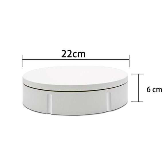 22cm Charging Rotating Display Stand Video Shooting Turntable, Load: 50kg, Power Plug:US Plug(White)