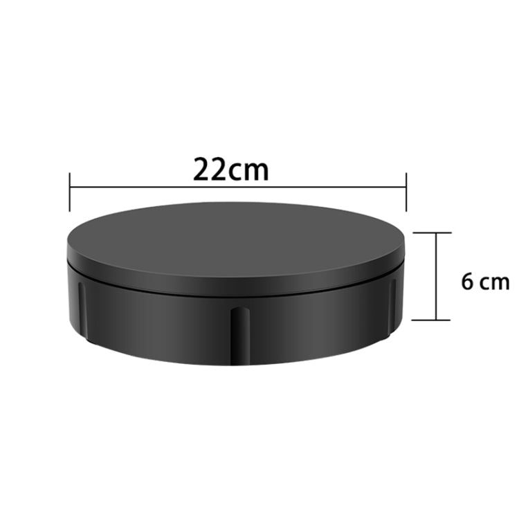22cm Charging Rotating Display Stand Video Shooting Turntable, Load: 50kg, Power Plug:EU Plug(Black)