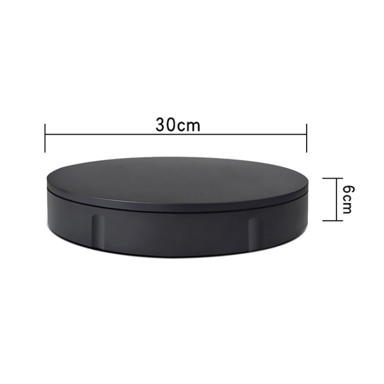 30cm Charging Rotating Display Stand Video Shooting Turntable, Load: 100kg, Power Plug:EU Plug(Black)