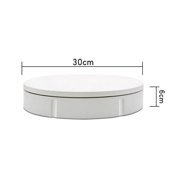 30cm Charging Rotating Display Stand Video Shooting Turntable, Load: 100kg, Power Plug:EU Plug(White)
