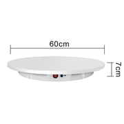 60cm Charging Rotating Display Stand Video Shooting Turntable, Load: 100kg, Power Plug:UK Plug(White)