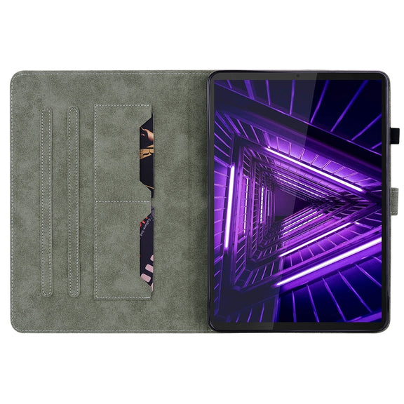 For Lenovo K10 Tiger Pattern PU Tablet Case(Black)