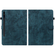 For Samsung Galaxy Tab S9 Tiger Pattern Flip Leather Tablet Case(Dark Blue)