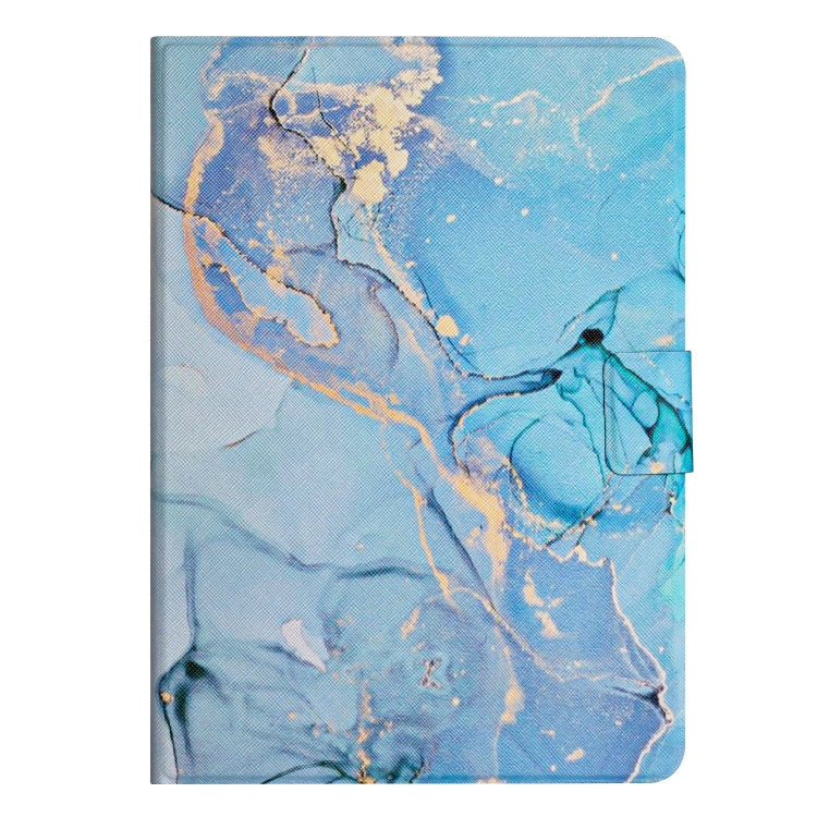 For Amazon Kindle HD 10 2015 Marble Pattern Smart Leather Tablet Case(Blue)