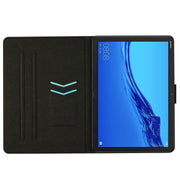 For Huawei MediaPad M5 Lite Marble Pattern Smart Leather Tablet Case(Blue)