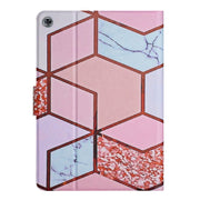 For Huawei MatePad T10s Marble Pattern Leather Tablet Case(Splicing Marble)