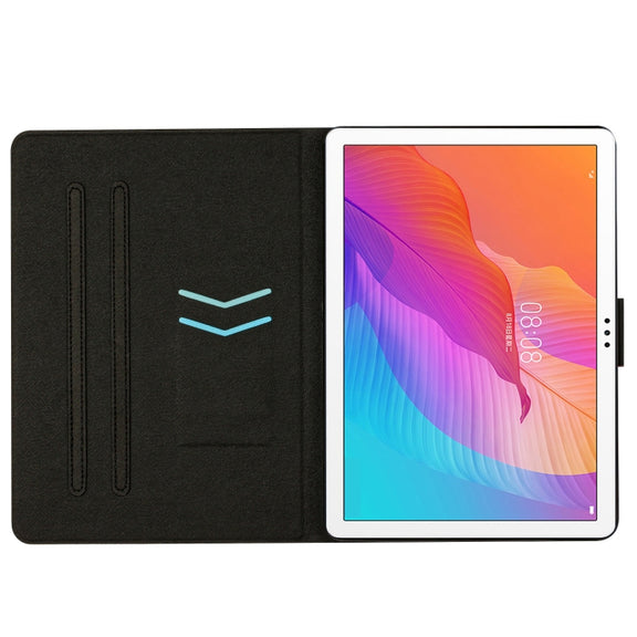 For Huawei MatePad T10s Marble Pattern Leather Tablet Case(Green)