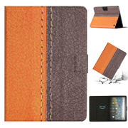 For Amazon Kindle Fire HD 8 2020 Stitching Solid Color Smart Leather Tablet Case(Orange)