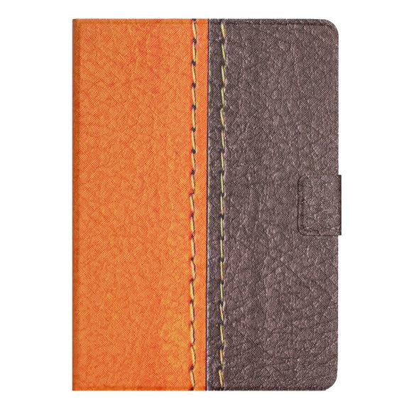 For Amazon Kindle Fire HD 8 2020 Stitching Solid Color Smart Leather Tablet Case(Orange)
