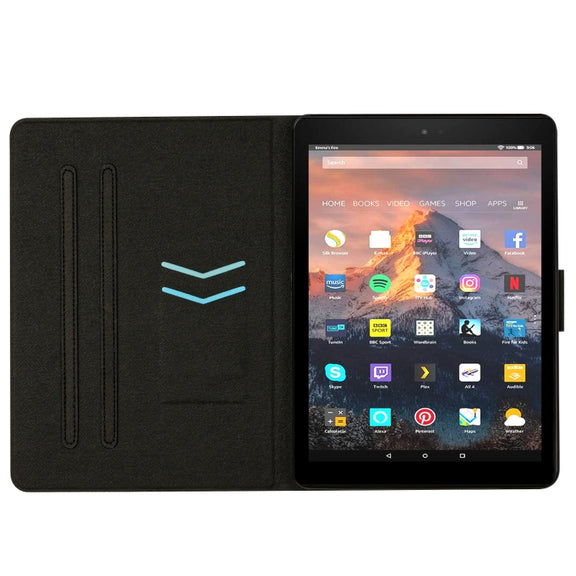 For Amazon Kindle Fire HD 10 2015 Stitching Solid Color Smart Leather Tablet Case(Grey)