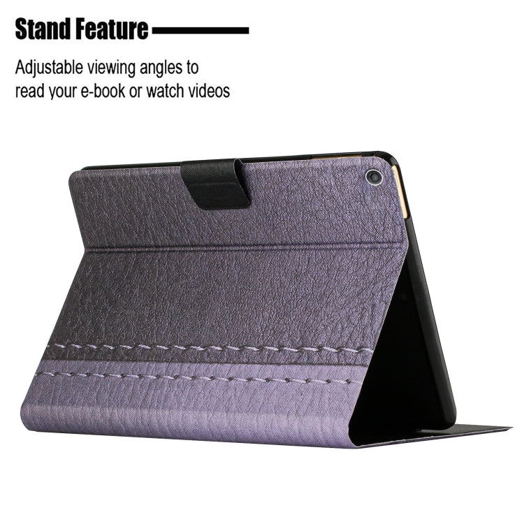 For Amazon Kindle Fire HD 10 2015 Stitching Solid Color Smart Leather Tablet Case(Grey)