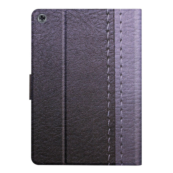 For Huawei MediaPad M5 Lite Stitching Solid Color Smart Leather Tablet Case(Grey)
