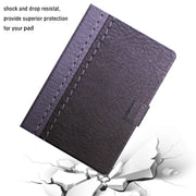 For Huawei MediaPad M5 Lite Stitching Solid Color Smart Leather Tablet Case(Grey)