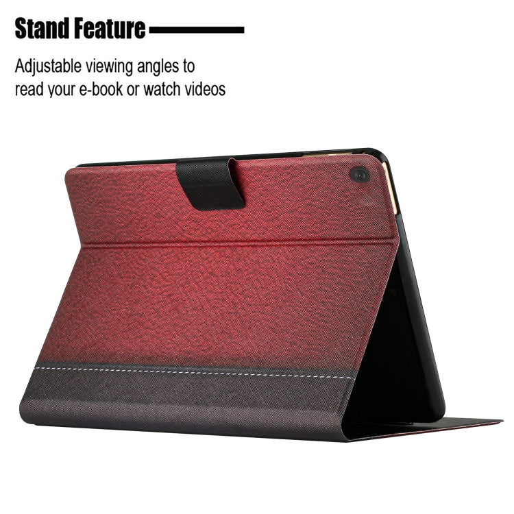 For Lenovo Tab M10 X605F X505 Stitching Solid Color Smart Leather Tablet Case(Red)