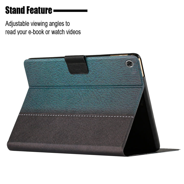 For Lenovo Tab M10 Plus Stitching Solid Color Smart Leather Tablet Case(Green)