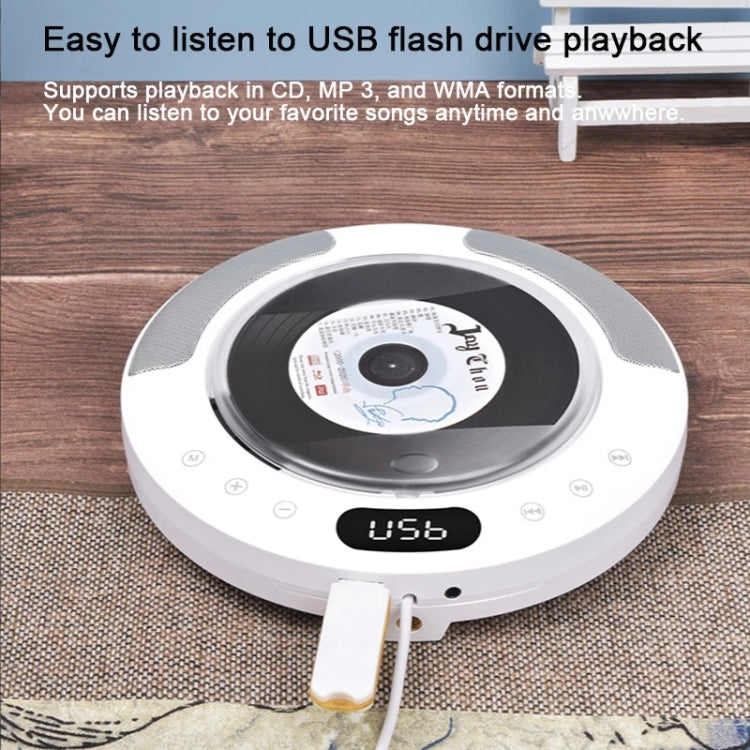 Kecag KC-607 Wall Mounted Bluetooth Compact Disc Album CD Player(White)