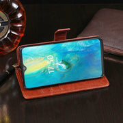 For Cubot P30 idewei Crazy Horse Texture Horizontal Flip Leather Case with Holder & Card Slots & Wallet(Brown)