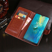 For Cubot P30 idewei Crazy Horse Texture Horizontal Flip Leather Case with Holder & Card Slots & Wallet(Rose Red)