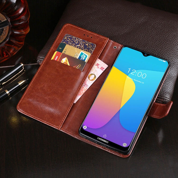 For Doogee X90 idewei Crazy Horse Texture Horizontal Flip Leather Case with Holder & Card Slots & Wallet(Black)