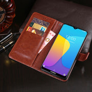 For Doogee X90 idewei Crazy Horse Texture Horizontal Flip Leather Case with Holder & Card Slots & Wallet(Yellow)