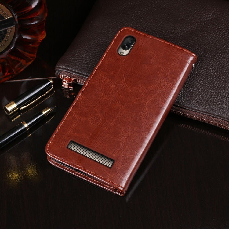 For Doogee X90 idewei Crazy Horse Texture Horizontal Flip Leather Case with Holder & Card Slots & Wallet(White)