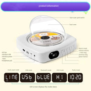 Kecag KC-609 Wall Mounted Home DVD Player Bluetooth CD Player, Specification:DVD/CD+Connectable TV  + Plug-In Version(White)