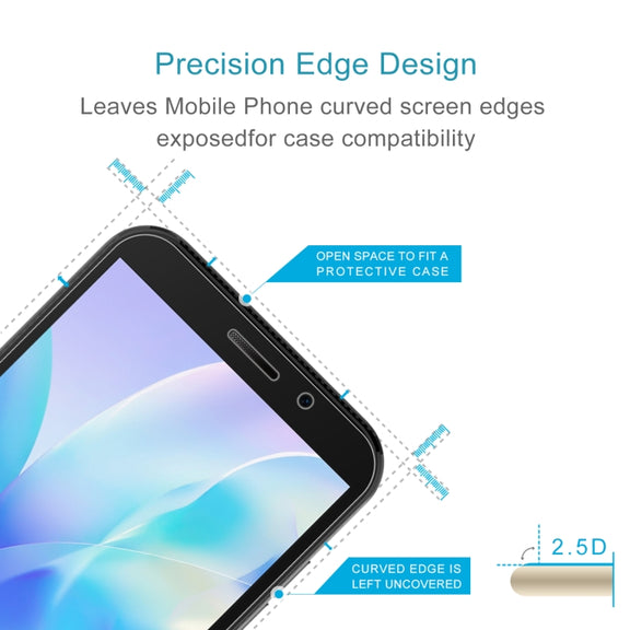 50 PCS 0.26mm 9H 2.5D Tempered Glass Film For Doogee X97
