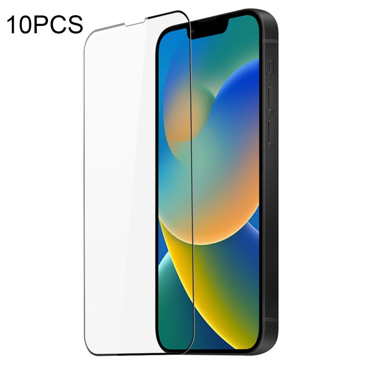 For iPhone 14 Plus / 13 Pro Max 10pcs DUX DUCIS 0.33mm 9H Medium Alumina Tempered Glass Film(Black)