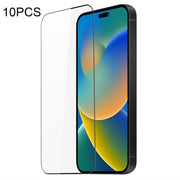 For iPhone 14 Pro Max 10pcs DUX DUCIS 0.33mm 9H Medium Alumina Tempered Glass Film(Black)