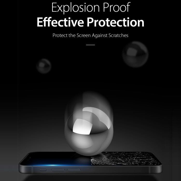 For iPhone 14 Pro Max 10pcs DUX DUCIS 0.33mm 9H Medium Alumina Tempered Glass Film(Black)