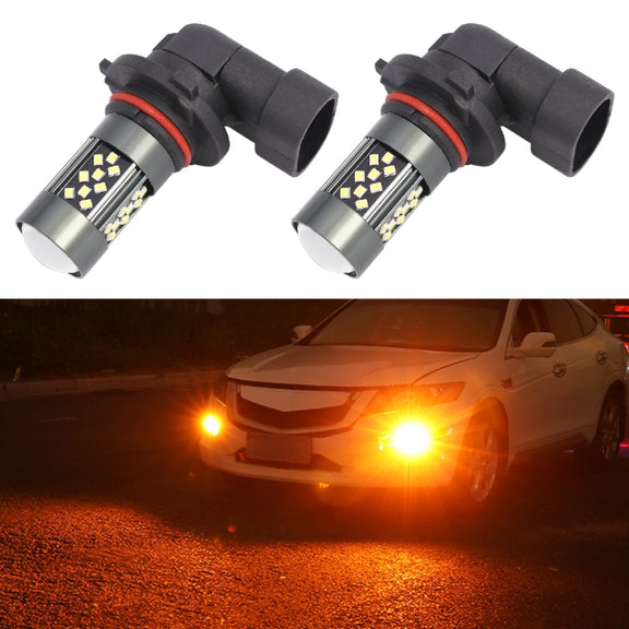1 Pair 9006 12V 7W Continuous Car LED Fog Light(Orange Light)