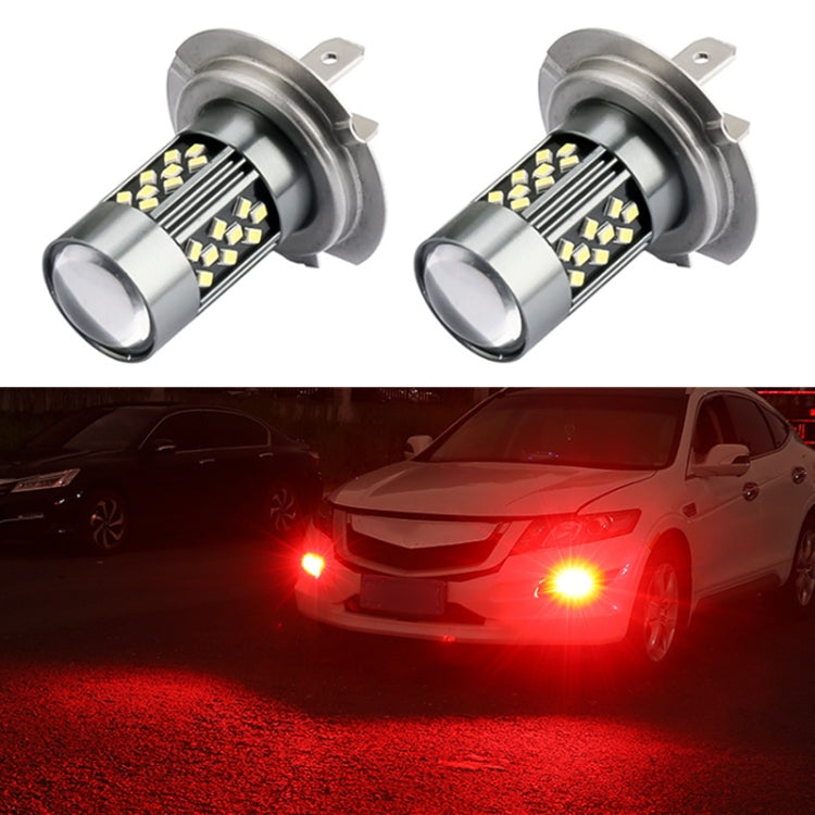 1 Pair H7 12V 7W Continuous Car LED Fog Light(Red Light)