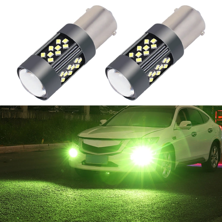 1 Pair 1156 12V 7W Strobe Car LED Fog Light(Lime Light)