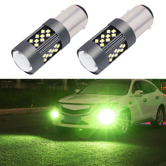 1 Pair 1157 12V 7W Strobe Car LED Fog Light(Lime Light)