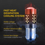 1 Pair 7440 12V 7W Strobe Car LED Fog Light(Red Light)
