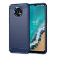 For Nokia G50 Brushed Texture Carbon Fiber TPU Phone Case(Blue) - Nokia Cases by PMC TechLife | Online Shopping South Africa | PMC TechLife | Buy Now Pay Later Mobicred