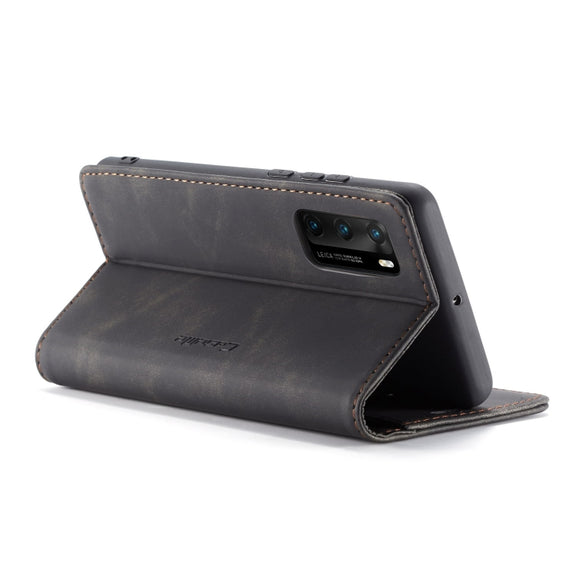 For Huawei P40 CaseMe-013 Multifunctional Horizontal Flip Leather Case with Card Slot & Holder & Wallet(Black)
