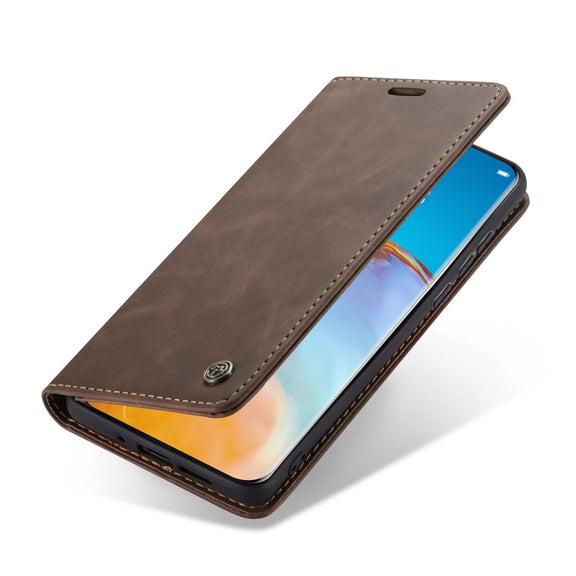 For Huawei P40 Pro CaseMe-013 Multifunctional Horizontal Flip Leather Case with Card Slot & Holder & Wallet(Coffee)