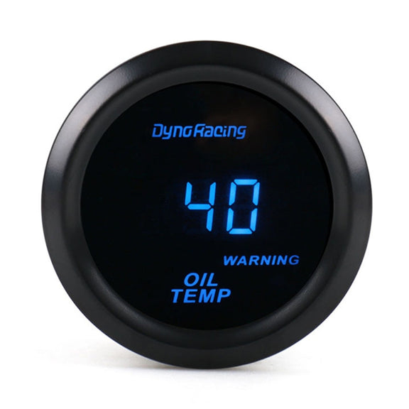 Car Modified 12V Universal 52mm Blue Light Digital Display Meter, Style:Oil Temperature Gauge